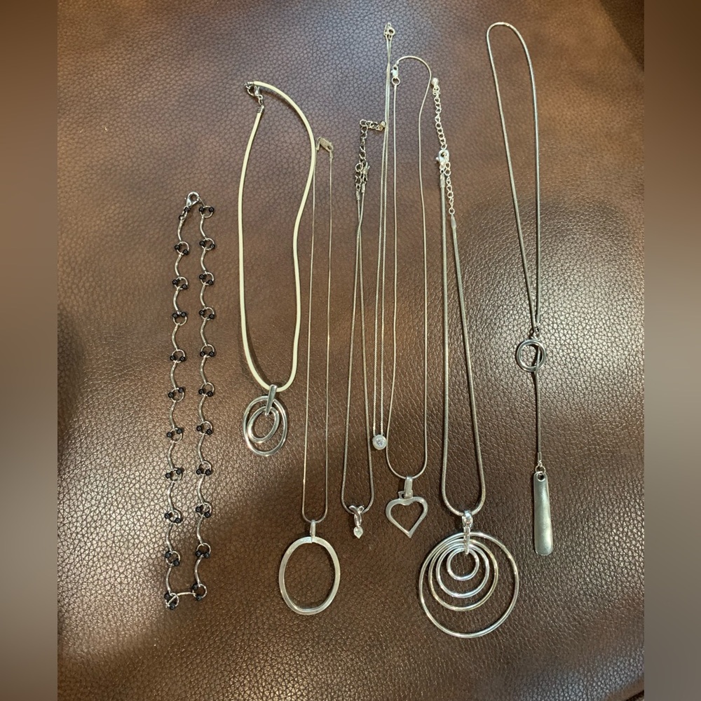 Sterling Silver Threaded Loop Necklace - image 4